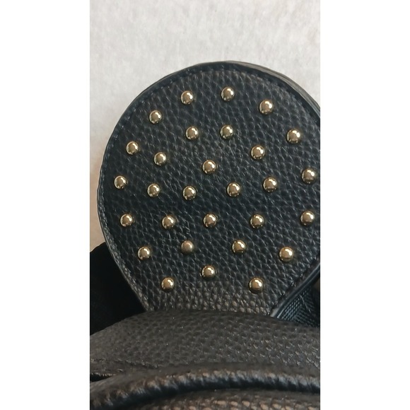 Olivia & Kate New York Womens Black Quilted Mini Backpack Studded Ears Bow - Picture 4 of 16
